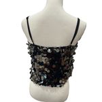 Skies Are Blue Black Silver Sequin Tank Top Size XS NEW New with tags Photo 4