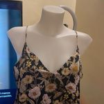 H&M  V Neck Satin Floral Midi Dress Boho Strappy Back Photo 3