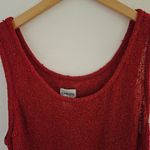 Chico's Women's size 3 / Lg Red French Crew Tank Sleeveless Blouse | Bay Shirt Photo 2