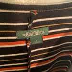 Wild Fable Ribbed Fit & Flare Dress Black Stripe Photo 5