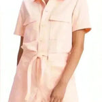 Levi's  Women's Soft Surplus Denim Romper Shorts Blush Pink Size Large Y2K Preppy Photo 0