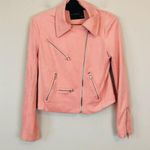 Olivaceous  | Pink Faux Suede Zipper Moro Style Jacket Size Small Photo 0