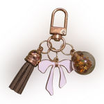 White Bow Bag Charm/Keychain Photo 0