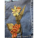 Chico's So Slimming Girlfriend Ankle Jeans Embroidered Floral Size Plus Photo 8