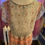 Maurice's Shirt Women Small Blouse Floral Cap Sleeve Lightweight Top Photo 3