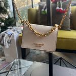 Kate Spade  Mini Crossbody Cardholder on Crystal Chain – Neutral + Gold Photo 1