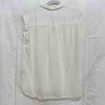 Bella Dahl  Cuff Sleeve Collared Hi-Low Button Down Shirt White Women's Size M Photo 3