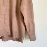 Warm Taupe Brown Boxy Crew Neck Wool Blend Lightweight Sweater Size Medium NWOT Tan Photo 6