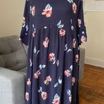 Isabel Maternity Floral ruffled Blue floral dress Size XL Photo 0