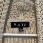 Sisters Beige Open Knit Cardigan Size L Tan Soft Cozy Warm Neutral Boho Casual Size L Photo 1