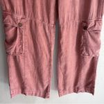 Anthropologie Beach Linen Blend Wide Leg Cargo Pants Mauve Pink Sz 6 Photo 3