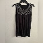 Embellished Embroidered Y2K Black Sleeveless Top Size undefined Photo 1
