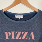 Wildfox Pizza Party Baggy Beach Jumper Sweater Navy Size Medium Cozy Photo 5