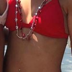 Xhilaration Red Triangle Bikini Top Photo 0