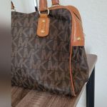 MICHAEL MICHAEL KORS Coated Canvas Handle Bag Brown Photo 4