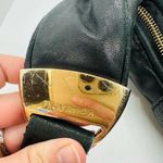 Michael Kors Black Soft Leather Morgan Hobo Gold Hardware Top Zip Bag Photo 10