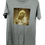 Billie Eilish  2021 Happier Than Ever Tee Crew Neck Cotton Cloud Tour Gray Small Photo 0