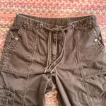 Y2K RETRO VINTAGE BROWN CARGO CROP PANTS Size 10 Photo 2