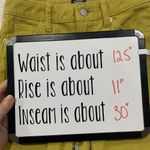 Urban Outfitters BDG Size 24 Pants Corduroy Mom High Waisted Straight Leg Golden Photo 12