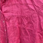 EUC John Mark Linen Ruched Sleeve
Button Front Wired Collar Top Deep Rose 3X Photo 5