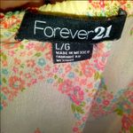 Forever 21 beige floral heart long sleeve dress shirt Photo 7