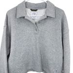 MPG Sport Grey Collared Pullover Sweatshirt Cropped Boxy Athleisure Size Medium Photo 1