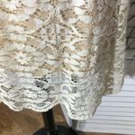 Vintage Y2K Cream Lace Midi Dress Large Photo 9