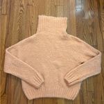 Molly Bracken  Peach Cable Knit Turtleneck Sweater Photo 2