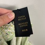 Maje NWT  Metallic bouclé-tweed mini skirt Light Green size 42/US 10 Photo 8