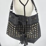 Imoshion Black Bucket Shoulder Bag / Purse Black Cutout Shoulder Bag Photo 0