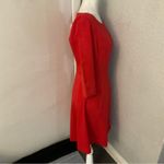 Vince Camuto  Coral Sheath Dress 6 Fit & Flare Boat Neck Pockets Classic Dopamine Photo 3