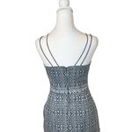 Gianni Bini Gianna Bini Tatiana Jacquard Dress XS Navy Blue Tribal Geometric Southwestern Photo 4