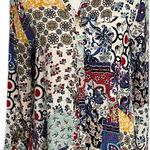 FOR THE REPUBLIC  Colorful Patchwork Blouse Photo 0