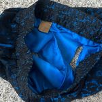 NEW Princess Vera Wang Black Lace Blue Satin Dressy Mid Rise Pull On Shorts S Photo 5