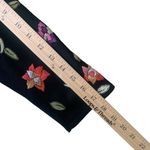 Oscar de la Renta  Black Silk Blend Embroidered Blouse Sweater Floral Size Medium Photo 11