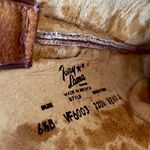 Tony Lama Vintage Leather Embroidered Tooled Wing Tip Cowboy Western Boots in Cognac Brown - 6.5 Photo 7