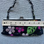 Vintage Y2K Beaded Embroidered Floral Black Clutch Purse Bag Whimsical Glam Photo 5