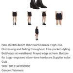 AGOLDE Quinn High Rise Mini Skirt Black Raw Hem Photo 4