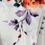 By & By Floral Print Maxi Dress Ruffle Cold Shoulder White Casual Size 15 Summer Photo 7