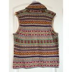 CHAPS Vintage Colorful Knit Vest Women Size Large Patterned Sleeveless Photo 6