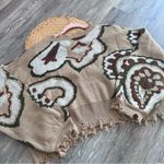 Storia  distressed paisley‎ print v neck sweater Women’s Size M Photo 2