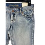 American Eagle VTG 90s Y2K Antique Wash Super Low Rise Skinny Flare 10R NOS Photo 3
