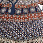 Daniel Rainn  (S) Wilcox Tie Neck Blouse - Stitch Fix 3/4 Sleeve Tassel Boho Top Photo 10