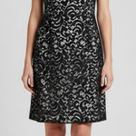 Milly  Black Lace Overlay Sleeveless Dress Size‎ 2 Photo 0