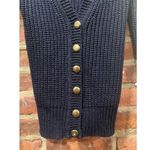 ZARA Women’s Preppy Nautical Knit Cardigan Medium Navy Gold Buttons Photo 5