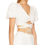 ASTR the Label Nuria Puff Sleeve Crop Top White L Photo 0