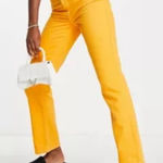 Topshop  Women's‎ Orange Dad Jeans Relaxed Fit High Rise Denim Size 26 Photo 0