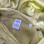 Sara Roka Silk Shirt Dress Size M Green Statement Piece Maximalist Resort Wear Size M Photo 2