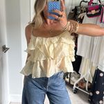 Amazon yellow ruffle crop top Photo 0