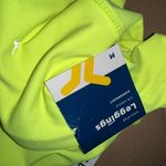 Old Navy NWT ankle leggings 7/8 cut neon yellow fluorescent rave pants powersoft Photo 5